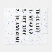 "To-Do List" Koel Motivatie vlootswand Fleece Deken (Voorkant (Horizontaal))