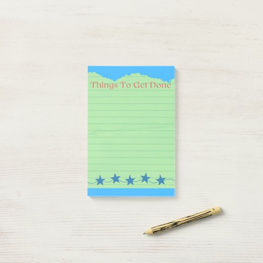 To Do List moderne checklist Post-it® Notes (Op bureau)