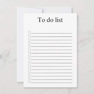 To do list notitiekaartje
