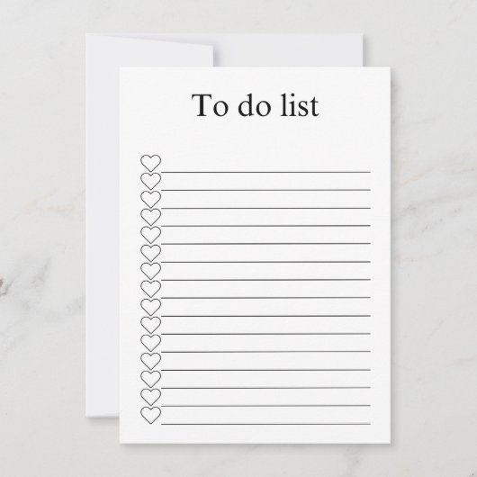 To do list notitiekaartje (Voorkant)
