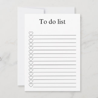 To do list notitiekaartje