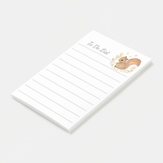 To Do List Squirrel Personaliseer Post-it® notes (Schuin)