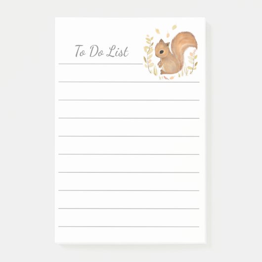 To Do List Squirrel Personaliseer Post-it® notes (Voorkant)