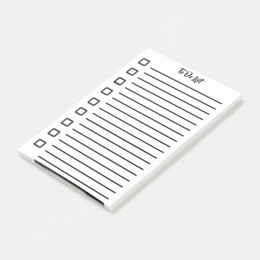 To Do List Sticky Notes Wit (Schuin)