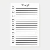 To Do List Sticky Notes Wit (Voorkant)