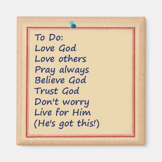 To Do List voor vandaag Magneet (Voorkant)