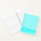 To-do-monogram turquoise houndstooth-checklist notitieboek (Binnen)