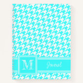 To-do-monogram turquoise houndstooth-checklist notitieboek (Voorkant)