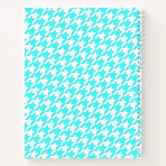 To-do-monogram turquoise houndstooth-checklist notitieboek (Achterkant)