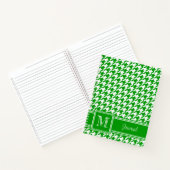 To-Do Monogrammed Green Houndstooth Checklist Notitieboek (Binnen)