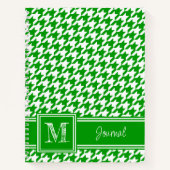 To-Do Monogrammed Green Houndstooth Checklist Notitieboek (Voorkant)