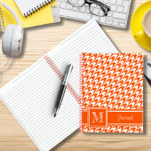 To-Do Monogrammed Oranje Houndstooth Checklist Notitieboek