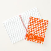 To-Do Monogrammed Oranje Houndstooth Checklist Notitieboek (Binnen)