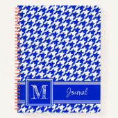 To-Do Monogrammed Royal Blue Houndstooth Checklist Notitieboek (Voorkant)