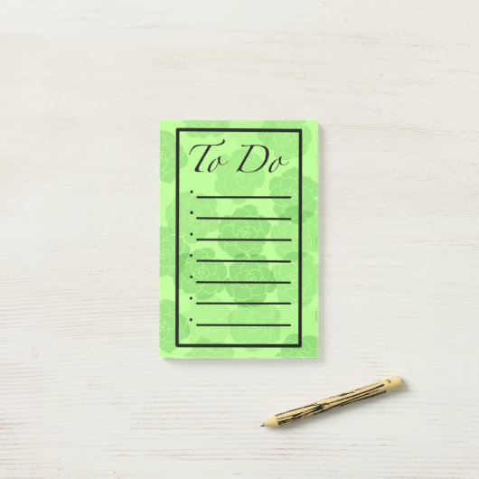 To Do Rounded Succulents  Post-it® Notes (Op bureau)