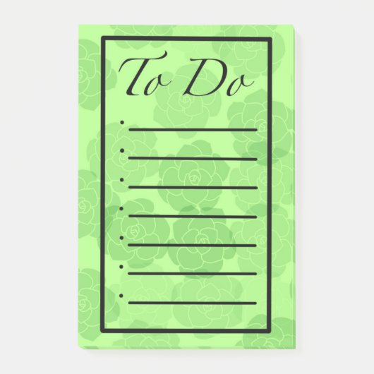 To Do Rounded Succulents  Post-it® Notes (Voorkant)