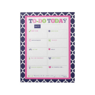 To-Do Today - Preppy Prints & Patronen Notitieblok