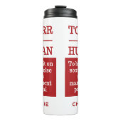 "To Err is Human", aangepaste naam tumbler Thermosbeker (Voorkant)