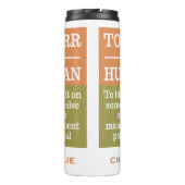 "To Err is Human", aangepaste naam tumbler Thermosbeker (Achterkant)