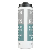 "To Err is Human", aangepaste naam tumbler Thermosbeker (Voorkant)