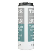 "To Err is Human", aangepaste naam tumbler Thermosbeker (Achterkant)