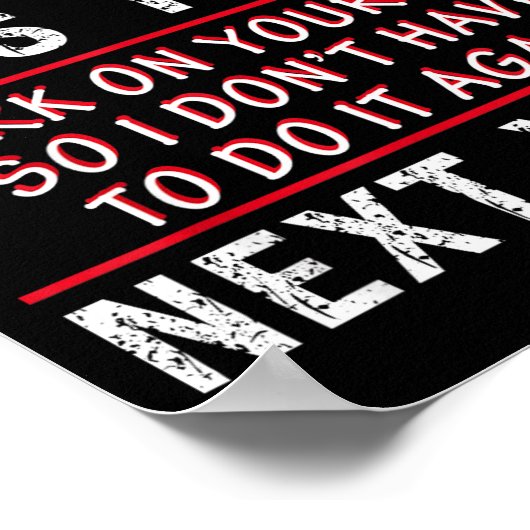 To Everyone I Offended This Year Work On Yourself Poster (Hoek)