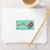 To-From Sticky - Retro glazen kerstballen op seafo Etiket (Insitu)