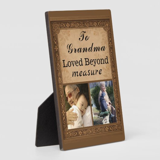 To Grandma – Loved Beyond Measure Plaque Fotoplaat (Zijkant)