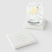 “To Have and To Hold” Wedding  Stenen Onderzetter (Zijkant)