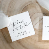 To Have & To Hold Modern Wedding Slipper  Bedankjes Labels