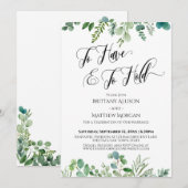 To Have & To Hold Typografie Eucalyptus Groen Kaart (Voorkant / Achterkant)