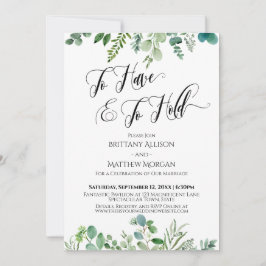To Have & To Hold Typografie Eucalyptus Groeneleme Kaart
