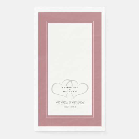 To have & to hold Wedding Elegant Dusty Roos Roze Servet (Voorkant)