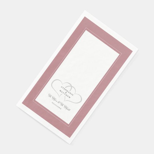 To have & to hold Wedding Elegant Dusty Roos Roze Servet (Hoek)