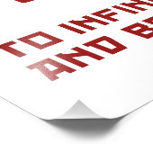 To infinity and bey foto afdruk (Hoek)