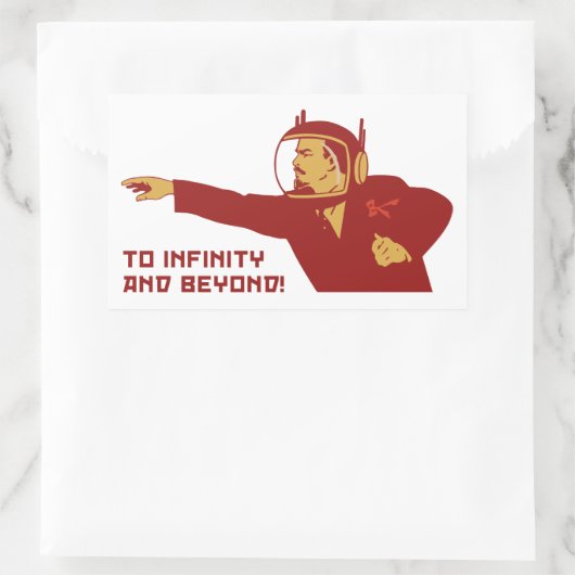 To infinity and bey rechthoekige sticker (Tas)