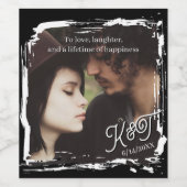 To love, laughter, and a lifetime of happiness wijn etiket (Enkel label)