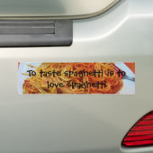 To Love Spaghetti Bumpersticker (Op auto)