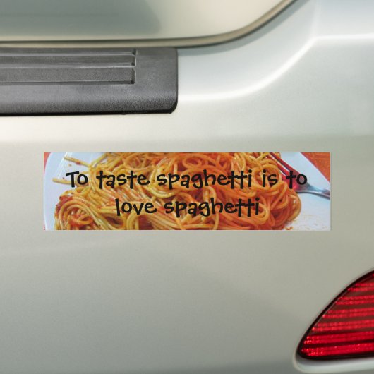 To Love Spaghetti Bumpersticker (Op auto)
