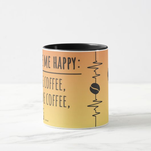 To Make Me Happy Mok - Grappig Hartslagontwerp (Midden)