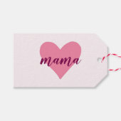 To Mama With Love: Pastel Pink Heart Gift Label Cadeaulabel (Voorkant (Horizontaal))