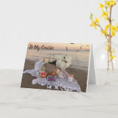 **TO MY BEAUTIFUL COUSIN** A ROSE CARD KAART (Gele Bloem)