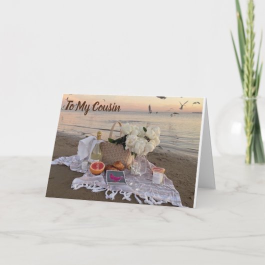 **TO MY BEAUTIFUL COUSIN** A ROSE CARD KAART (Voorkant)