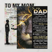 To my dad | Adorable Letter | Lovely Gift Feestdagenkaart (Voorkant / Achterkant)