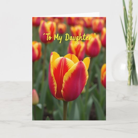 To My Daughter Flower Card Kaart (Voorkant)