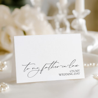 "To My Father-in-law On My Wedding Day" Card Bedankkaart