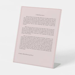 To My Fellow Sisters - Pink Reclamebord Met Voetstuk