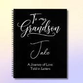 To My Grandson Personalized Black  Notitieboek