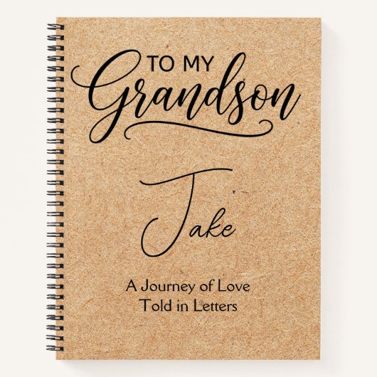 "To My Grandson" Personalized Notitieboek (Voorkant)