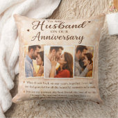 To My Husband Anniversary Romantic Photo Collage Kussen (Deken)
